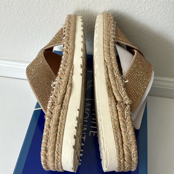 WHITE MOUNTAIN Shoes KIMBERLY Women's Sandal Sand Glitter 8 BRAND NEW IN BOX - Picture 9 of 9